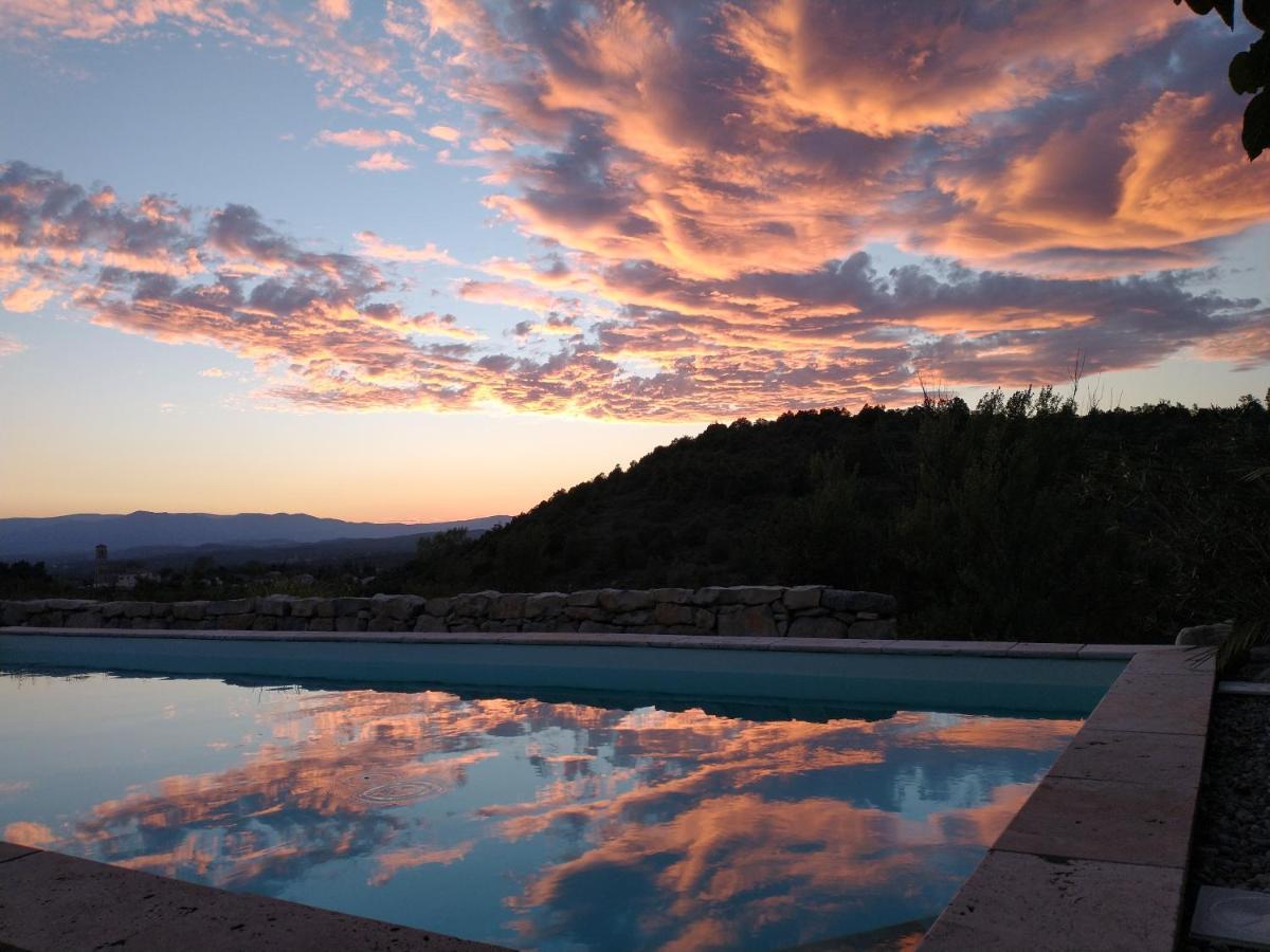 Les Agaves Piscine Panoramique Vue Exceptionnelle Bed & Breakfast Grospierres Eksteriør bilde