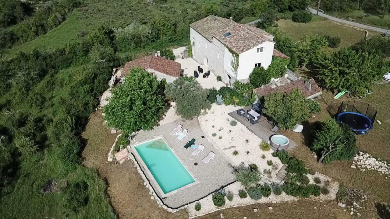 Les Agaves Piscine Panoramique Vue Exceptionnelle Bed & Breakfast Grospierres Eksteriør bilde